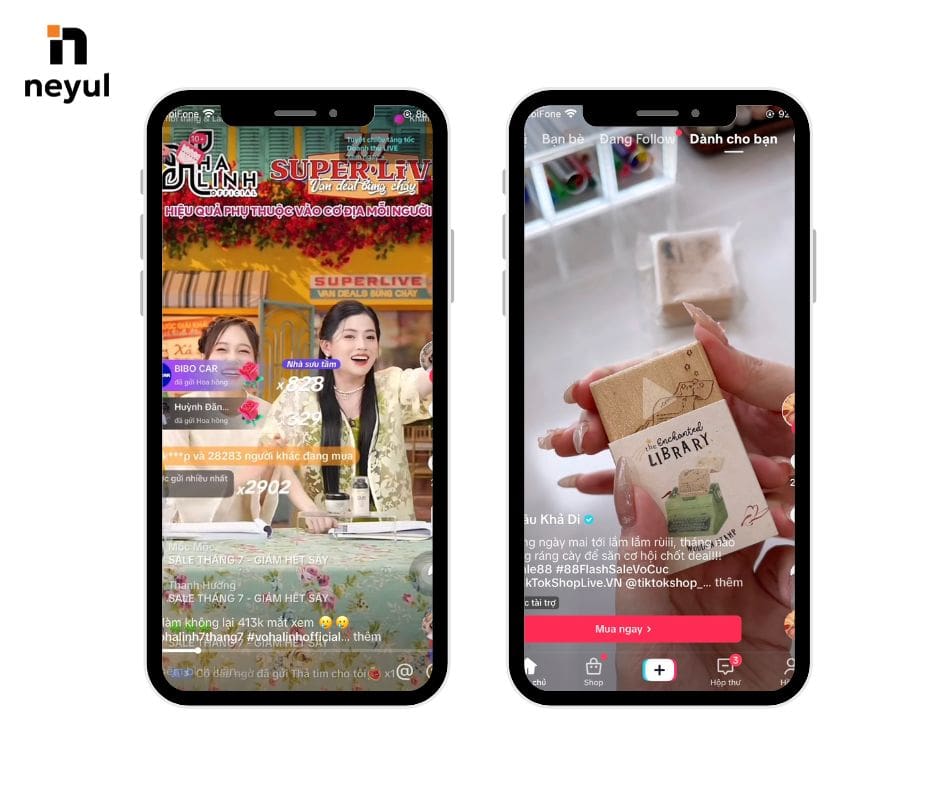 livestream bán hàng trên kênh tiktok