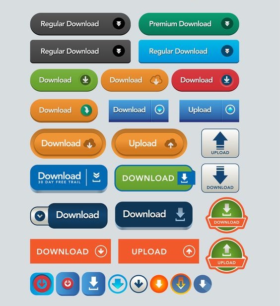 các nút button thường gặp trên các trang web