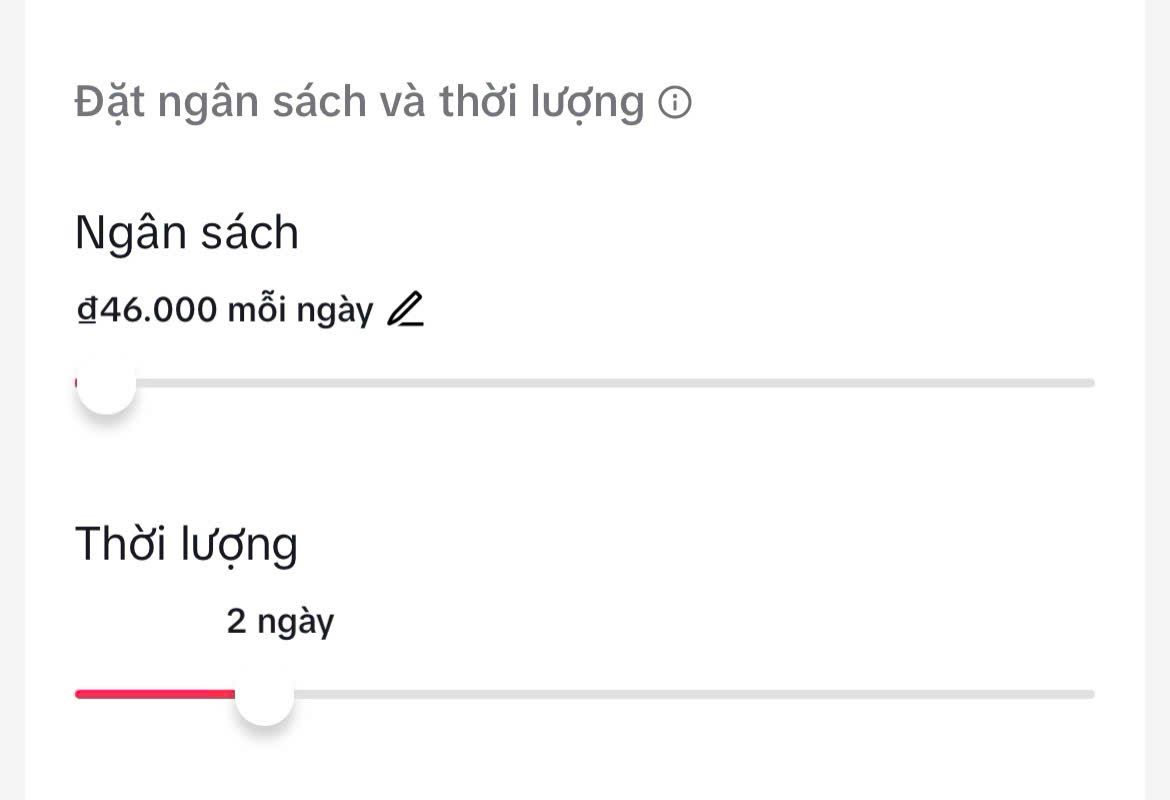 Đặt ngân sách và thời lượng quảng cáo