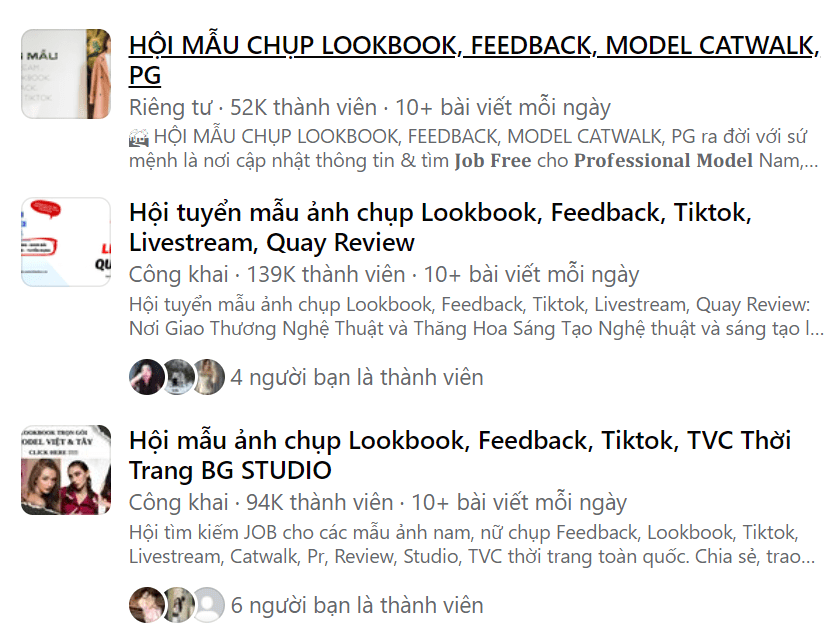tìm kiếm trên các group diễn đàn
