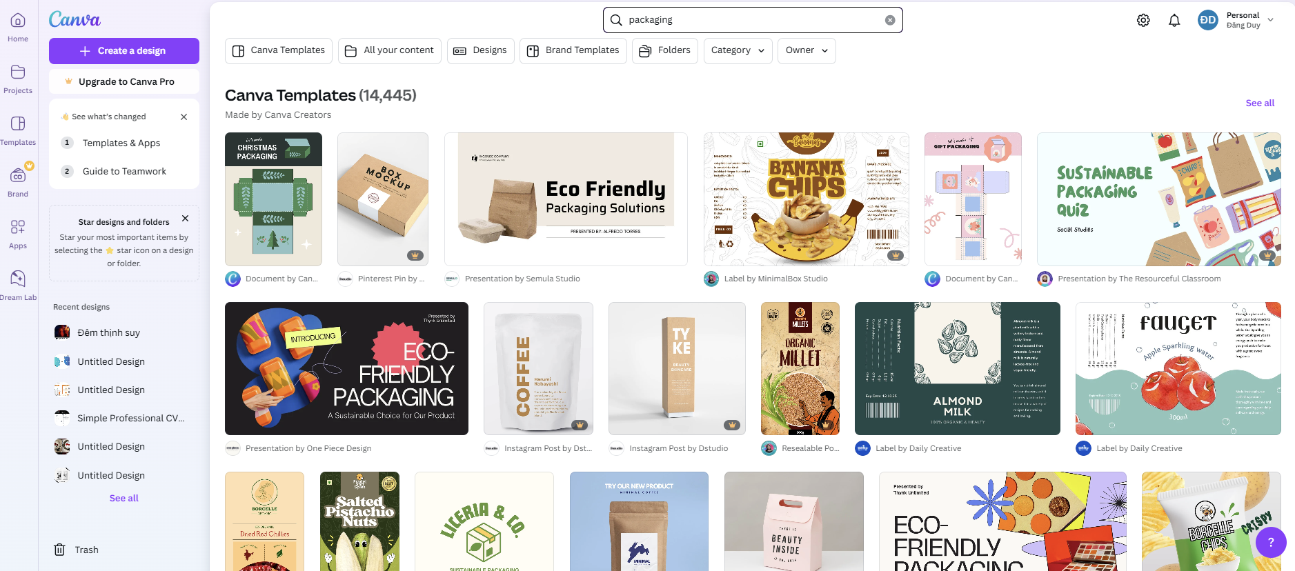 Canva là trang web thiết kế bao bì online tốt nhất và miễn phí