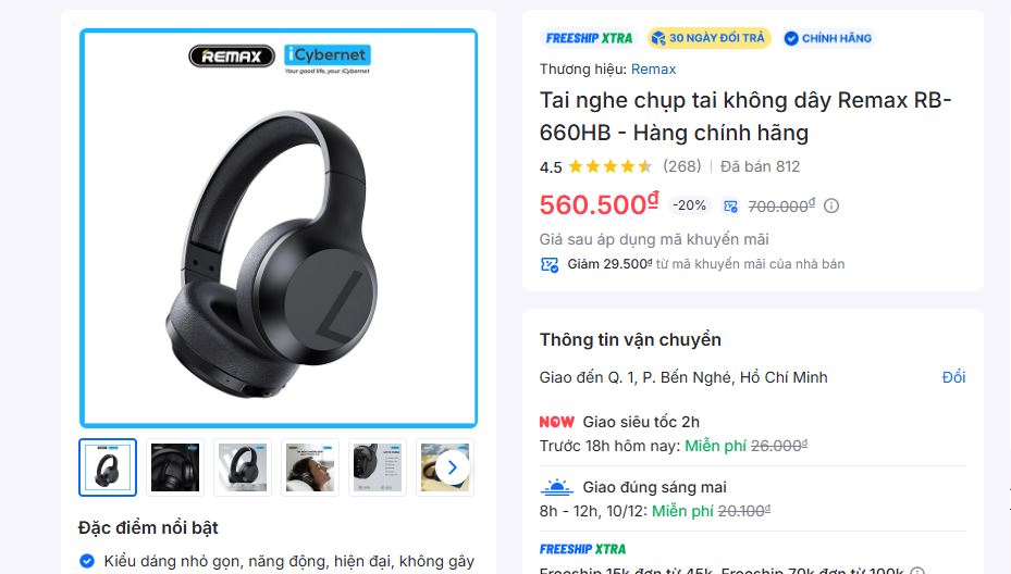 Kích thước ảnh sản phẩm Tiki