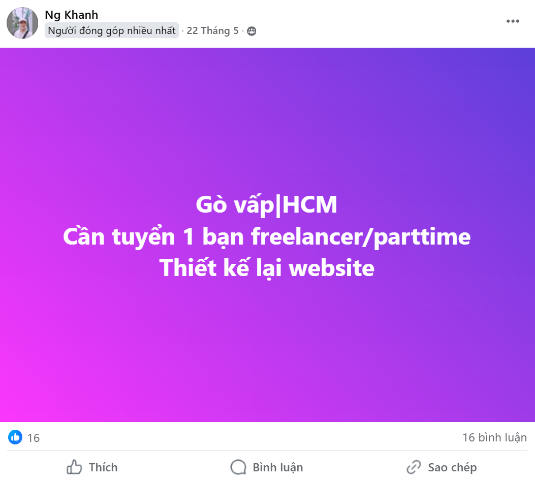 hội nhóm tuyển dụng facebook